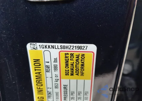 2017 GMC Acadia Sle-2 z USA, uszkodzony, nr VIN 1GKKNLLS0HZ219027